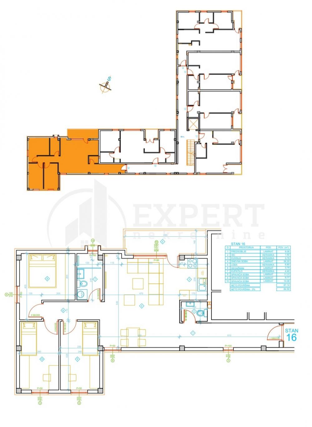 Slika 4 - Stan u zgradi, novogradnja, uknjižen, grejanje na struju, oglas ID p-012614