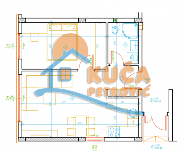 Slika 1 - Stan u zgradi, novogradnja, etažno grejanje, oglas ID p-012992