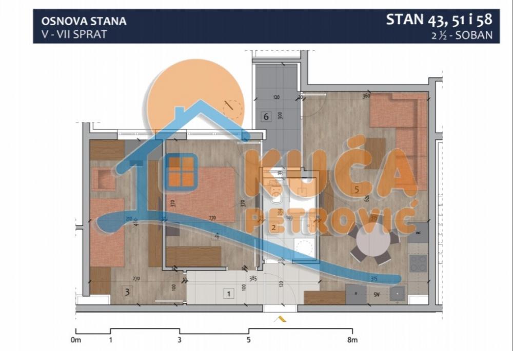 Slika 3 - Stan u zgradi, novogradnja, uknjižen, centralno grejanje, oglas ID p-012985