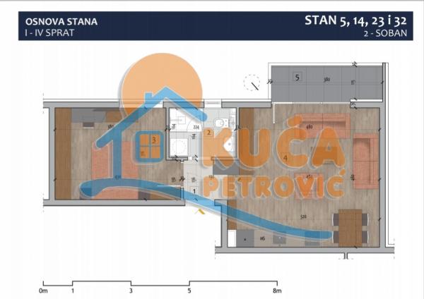 Slika 3 - Stan u zgradi, novogradnja, uknjižen, centralno grejanje, oglas ID p-012977