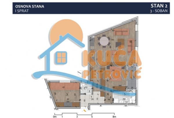 Slika 3 - Stan u zgradi, novogradnja, uknjižen, centralno grejanje, oglas ID p-012968