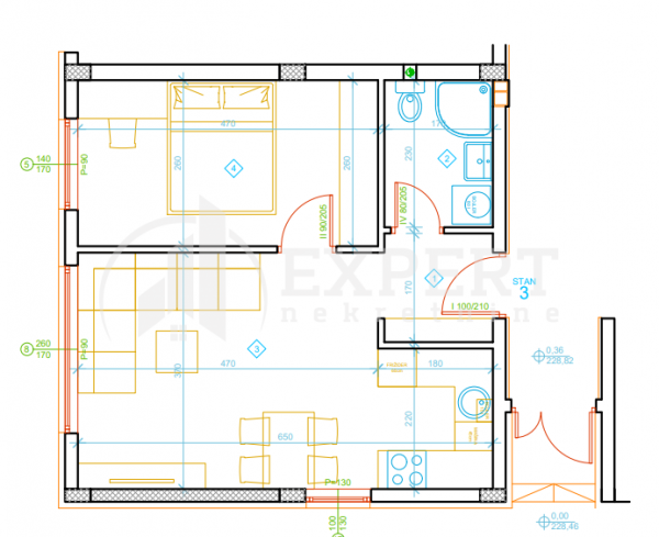 Slika 1 - Stan u zgradi, novogradnja, etažno grejanje, oglas ID p-012992