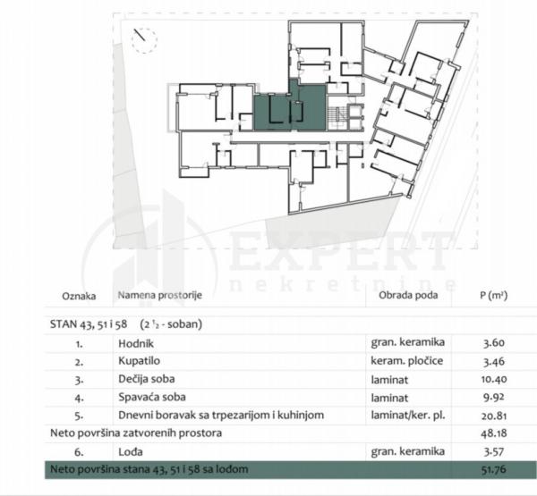 Slika 2 - Stan u zgradi, novogradnja, uknjižen, centralno grejanje, oglas ID p-012985