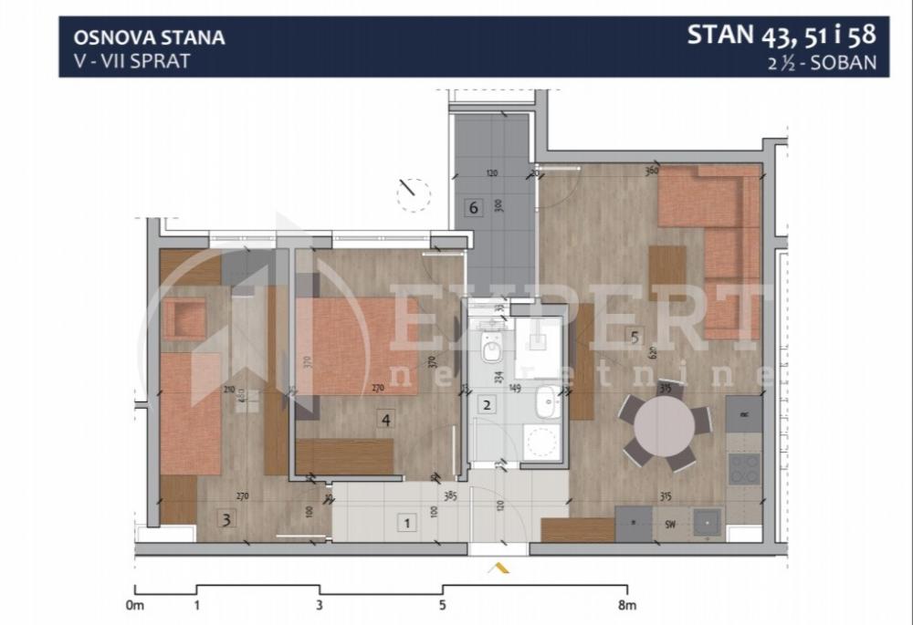 Slika 3 - Stan u zgradi, novogradnja, uknjižen, centralno grejanje, oglas ID p-012985