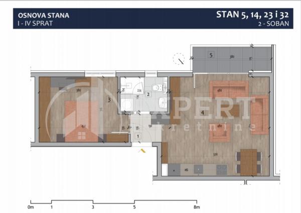 Slika 3 - Stan u zgradi, novogradnja, uknjižen, centralno grejanje, oglas ID p-012977