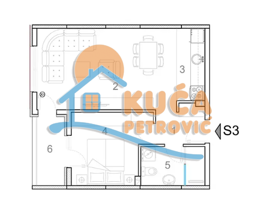 Slika 5 - Stan u zgradi, novogradnja, etažno grejanje, oglas ID p-013189