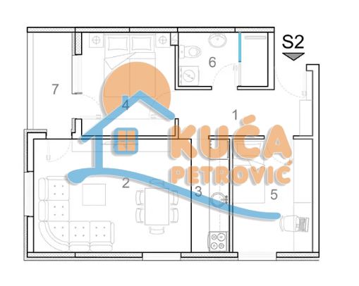 Slika 5 - Stan u zgradi, novogradnja, etažno grejanje, oglas ID p-013188