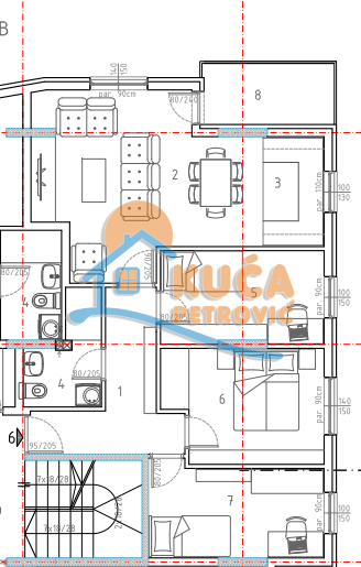 Slika 1 - Stan u zgradi, novogradnja, etažno grejanje, oglas ID p-013178