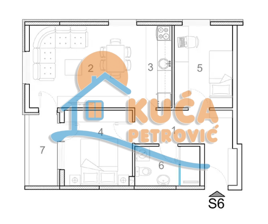 Slika 5 - Stan u zgradi, novogradnja, etažno grejanje, oglas ID p-013192