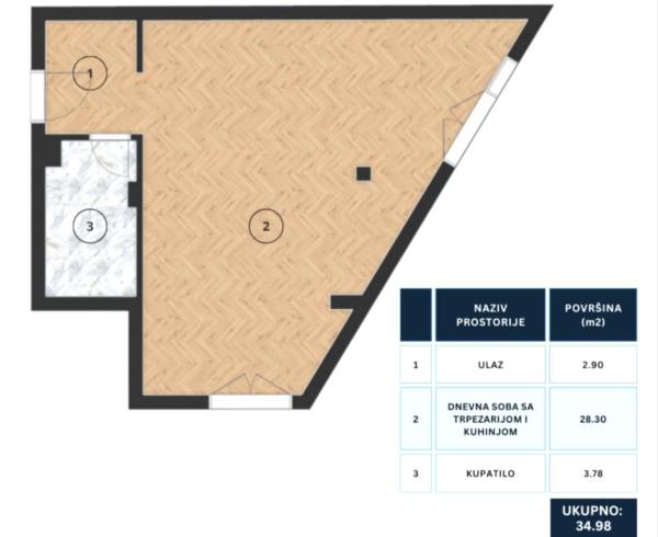 Slika 6 - Retko u ponudi- jednosoban stan u modernoj novogradnji sa PDV-om na odličnoj lokaciji u Duvaništu ID#5995