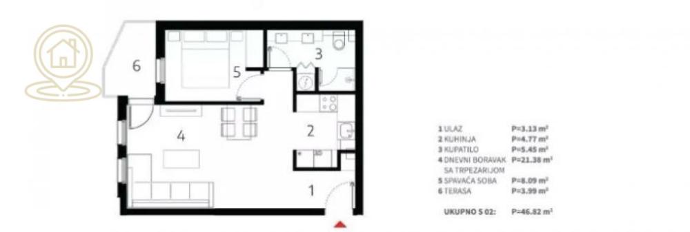 Slika 1 - Na prodaju moderni stanovi u novoj zgradi – vrhunski standardi gradnje