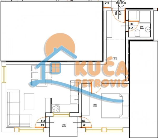 Slika 3 - Stan u zgradi, novogradnja, grejanje na struju, oglas ID p-013812
