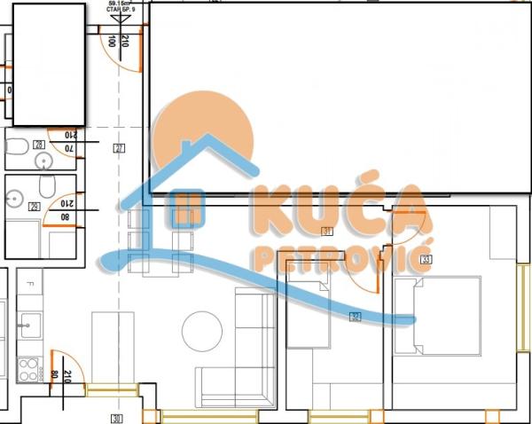 Slika 3 - Stan u zgradi, novogradnja, grejanje na struju, oglas ID p-013813