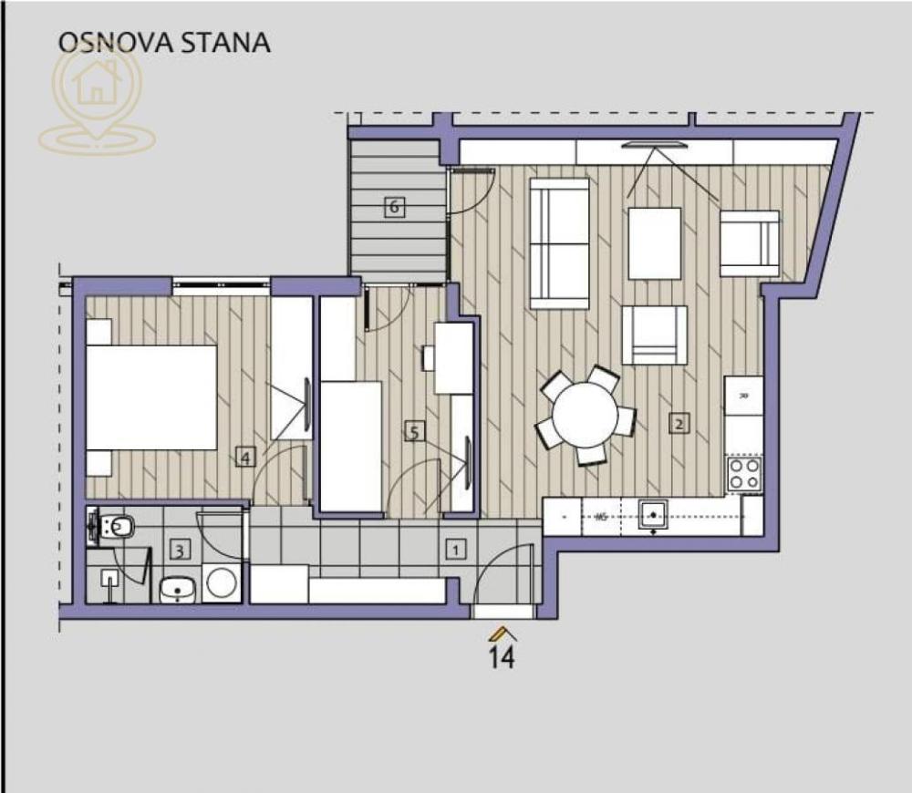 Slika 4 - Na prodaju dvoiposoban stan – 59 m², Obilićev venac, Niš