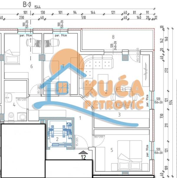 Slika 6 - Stan u zgradi, novogradnja, grejanje na struju, oglas ID p-014288