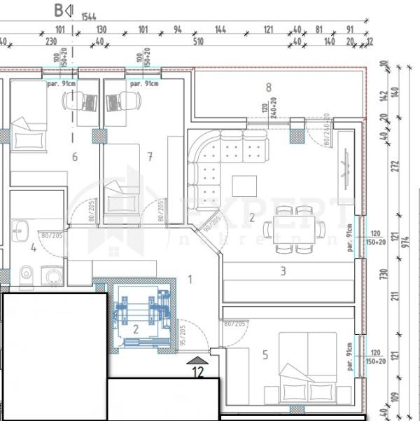 Slika 6 - Stan u zgradi, novogradnja, grejanje na struju, oglas ID p-014288