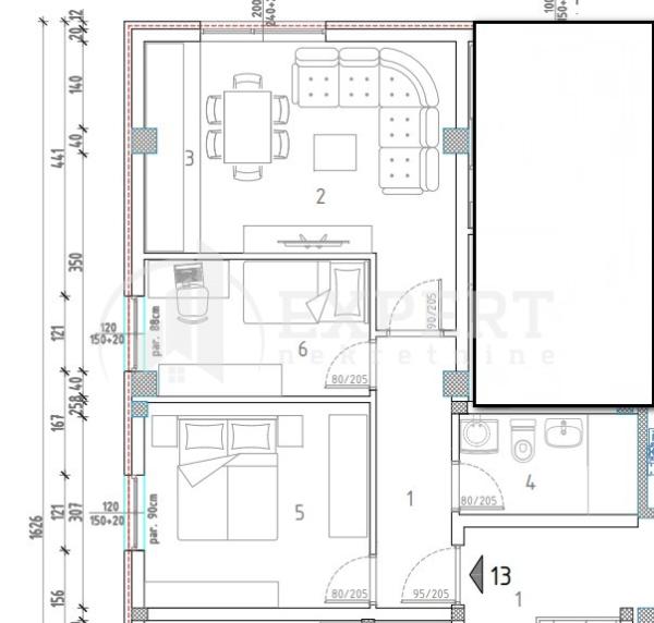 Slika 6 - Stan u zgradi, novogradnja, grejanje na struju, oglas ID p-014289