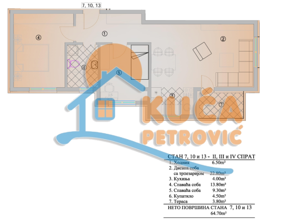 Slika 3 - Stan u zgradi, novogradnja, uknjižen, grejanje na struju, oglas ID p-014306