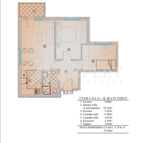 Slika 3 - Stan u zgradi, novogradnja, grejanje na struju, oglas ID p-014315