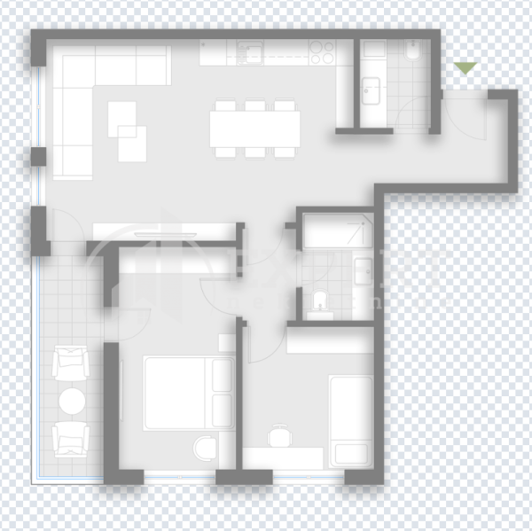 Slika 9 - Stan u zgradi, novogradnja, etažno grejanje, oglas ID p-014429