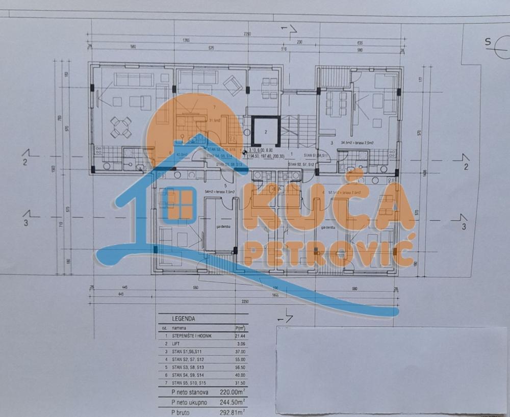 Slika 2 - Stan u zgradi, novogradnja, uknjižen, centralno grejanje, oglas ID p-014365