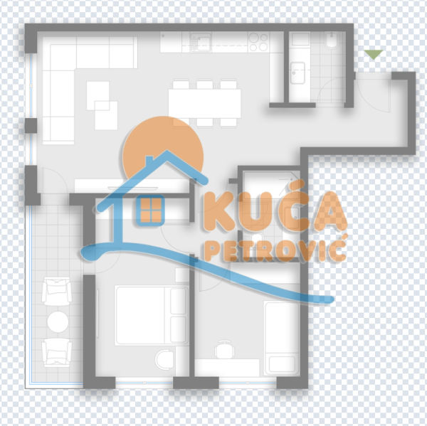 Slika 9 - Stan u zgradi, novogradnja, etažno grejanje, oglas ID p-014429