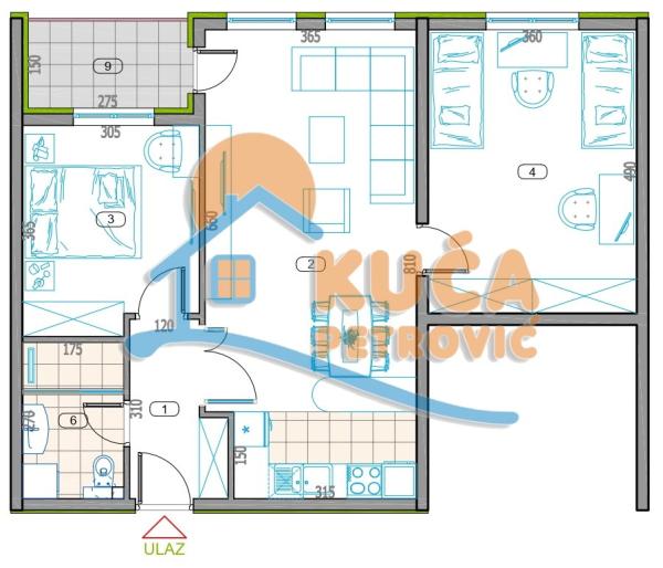 Slika 1 - Stan u zgradi, novogradnja, uknjižen, oglas ID p-014783