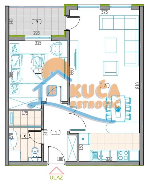 Slika 1 - Stan u zgradi, novogradnja, uknjižen, oglas ID p-014779