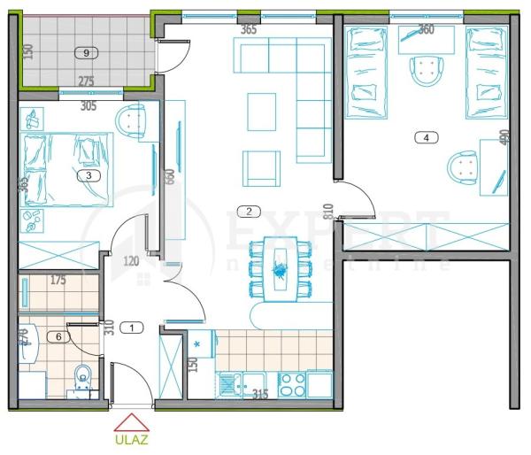 Slika 1 - Stan u zgradi, novogradnja, uknjižen, oglas ID p-014783