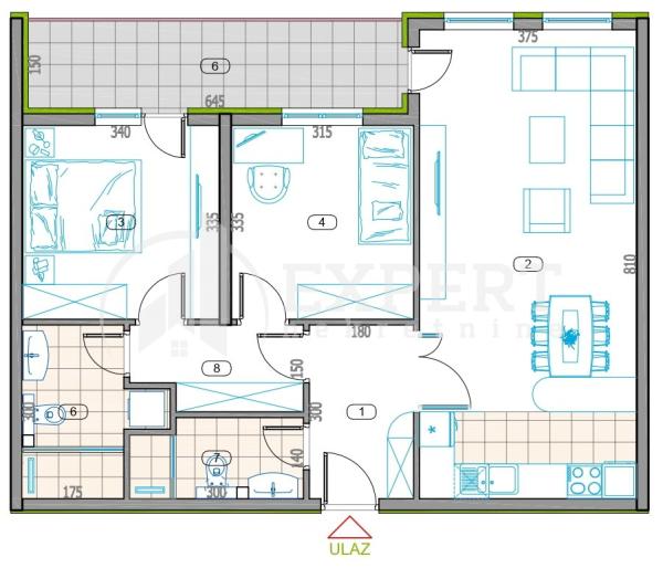 Slika 1 - Stan u zgradi, novogradnja, uknjižen, oglas ID p-014782