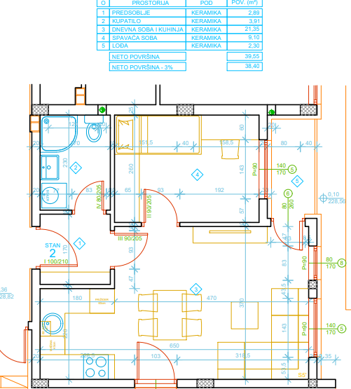 Slika 1 - Jednoiposoban stan u kvalitetnoj novogradnji sa PDV-om, Apelovac ID#6997