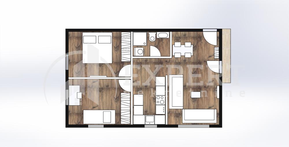 Slika 1 - Stan u zgradi, novogradnja, uknjižen, grejanje na struju, oglas ID p-014820