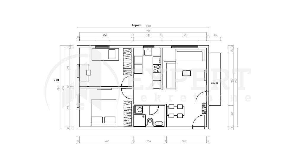 Slika 1 - Stan u zgradi, novogradnja, uknjižen, grejanje na struju, oglas ID p-014819