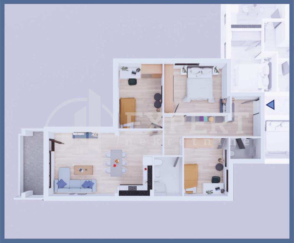 Glavna slika -Stan u zgradi, novogradnja, uknjižen, etažno grejanje, oglas ID p-014619