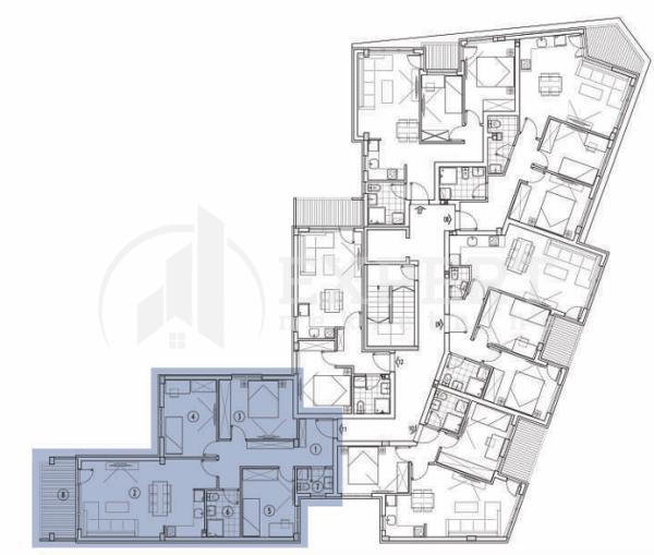 Slika 1 - Stan u zgradi, novogradnja, uknjižen, etažno grejanje, oglas ID p-014619