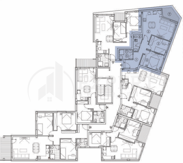Slika 1 - Stan u zgradi, novogradnja, uknjižen, etažno grejanje, oglas ID p-014617