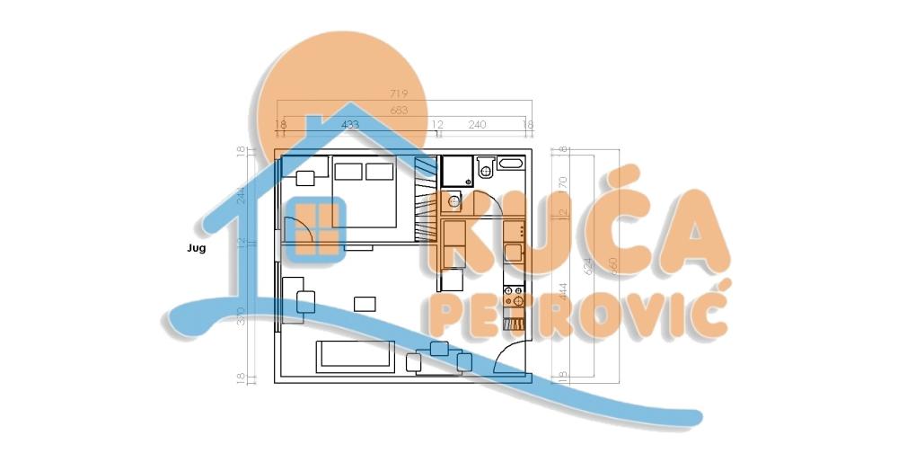 Slika 1 - Stan u zgradi, novogradnja, uknjižen, grejanje na struju, oglas ID p-014818