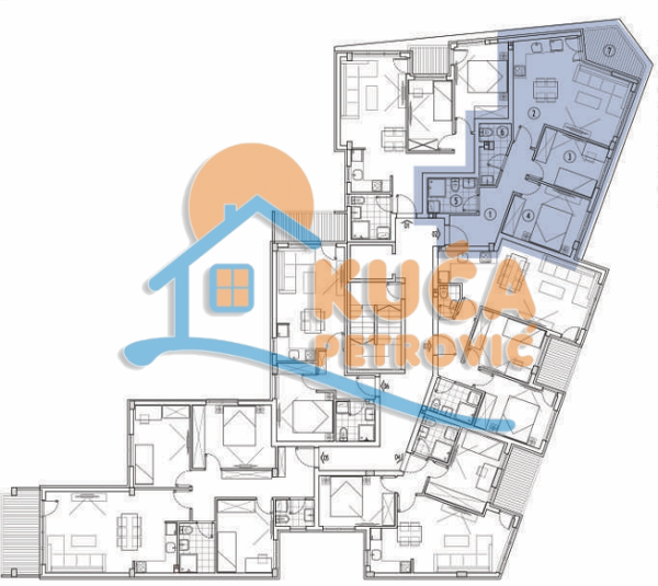 Slika 1 - Stan u zgradi, novogradnja, uknjižen, etažno grejanje, oglas ID p-014617