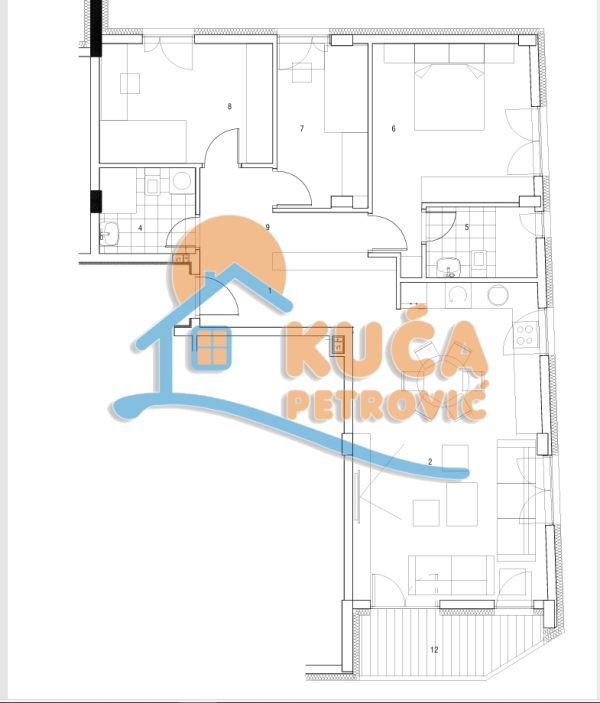 Slika 1 - Stan u zgradi, novogradnja, etažno grejanje, oglas ID p-014848