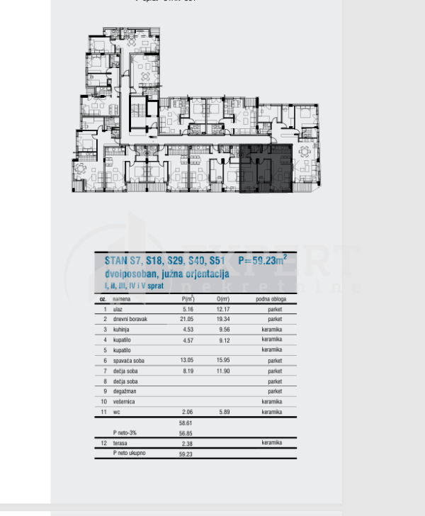 Slika 2 - Stan u zgradi, novogradnja, etažno grejanje, oglas ID p-014869