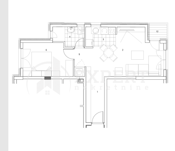 Slika 1 - Stan u zgradi, novogradnja, etažno grejanje, oglas ID p-014860