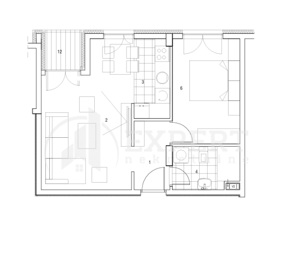 Slika 1 - Stan u zgradi, novogradnja, uknjižen, etažno grejanje, oglas ID p-014859