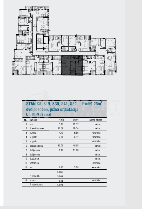 Slika 2 - Stan u zgradi, novogradnja, etažno grejanje, oglas ID p-014858