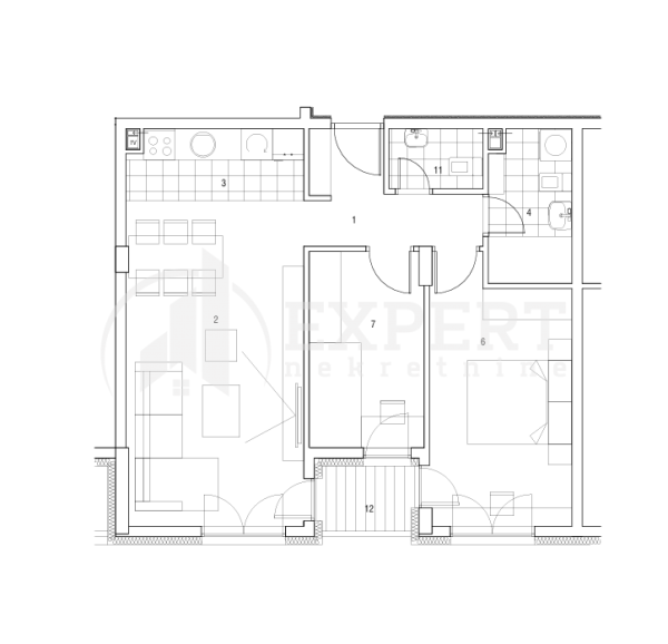 Slika 1 - Stan u zgradi, novogradnja, etažno grejanje, oglas ID p-014858
