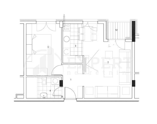 Slika 2 - Stan u zgradi, novogradnja, etažno grejanje, oglas ID p-014855