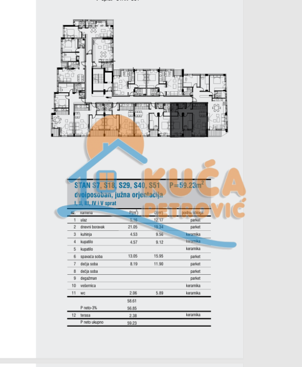 Slika 2 - Stan u zgradi, novogradnja, etažno grejanje, oglas ID p-014869