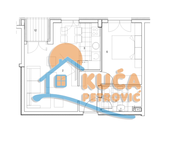 Slika 1 - Stan u zgradi, novogradnja, uknjižen, etažno grejanje, oglas ID p-014859