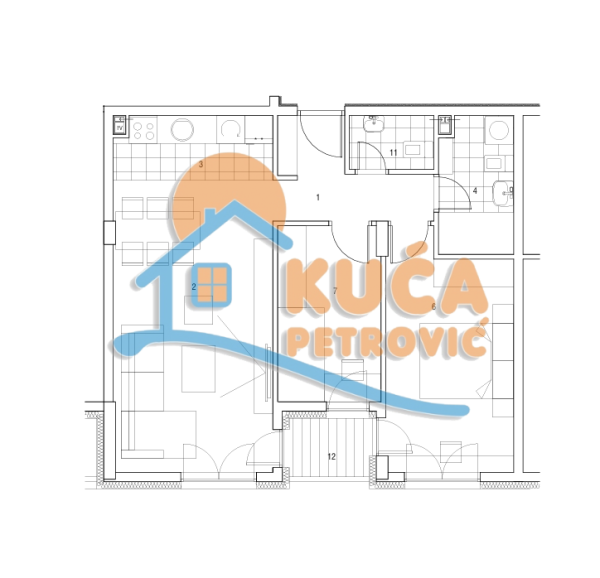 Slika 1 - Stan u zgradi, novogradnja, etažno grejanje, oglas ID p-014858