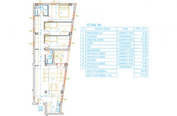 Slika 1 - Stan sa 4 spavaće sobe, u izgradnji na Paliluli