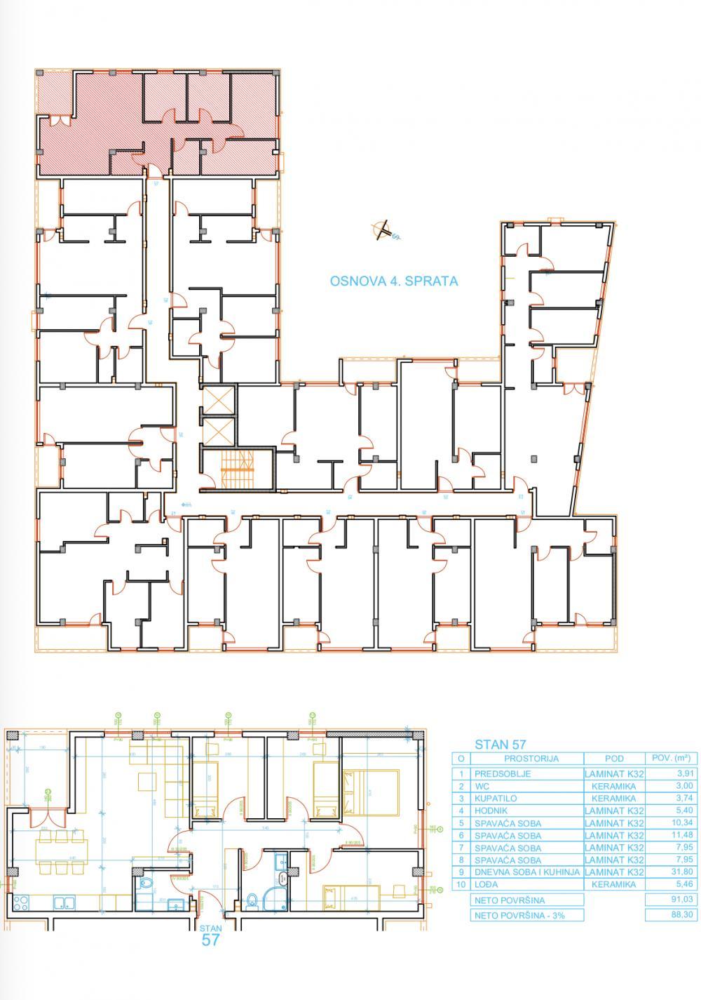 Glavna slika -Prodaja četvoroiposobnog stana, Palilula Niš, lift